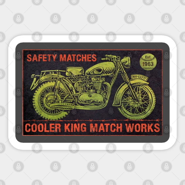 Cooler King Matches Sticker by ChetArt